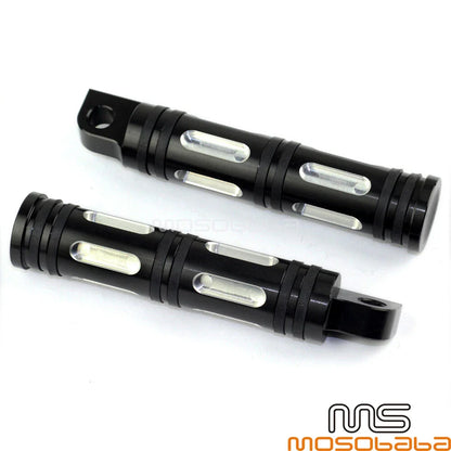 Black Aluminum Foot Pegs for Harley Sportster, Dyna, Electra Glide (2004-2023)