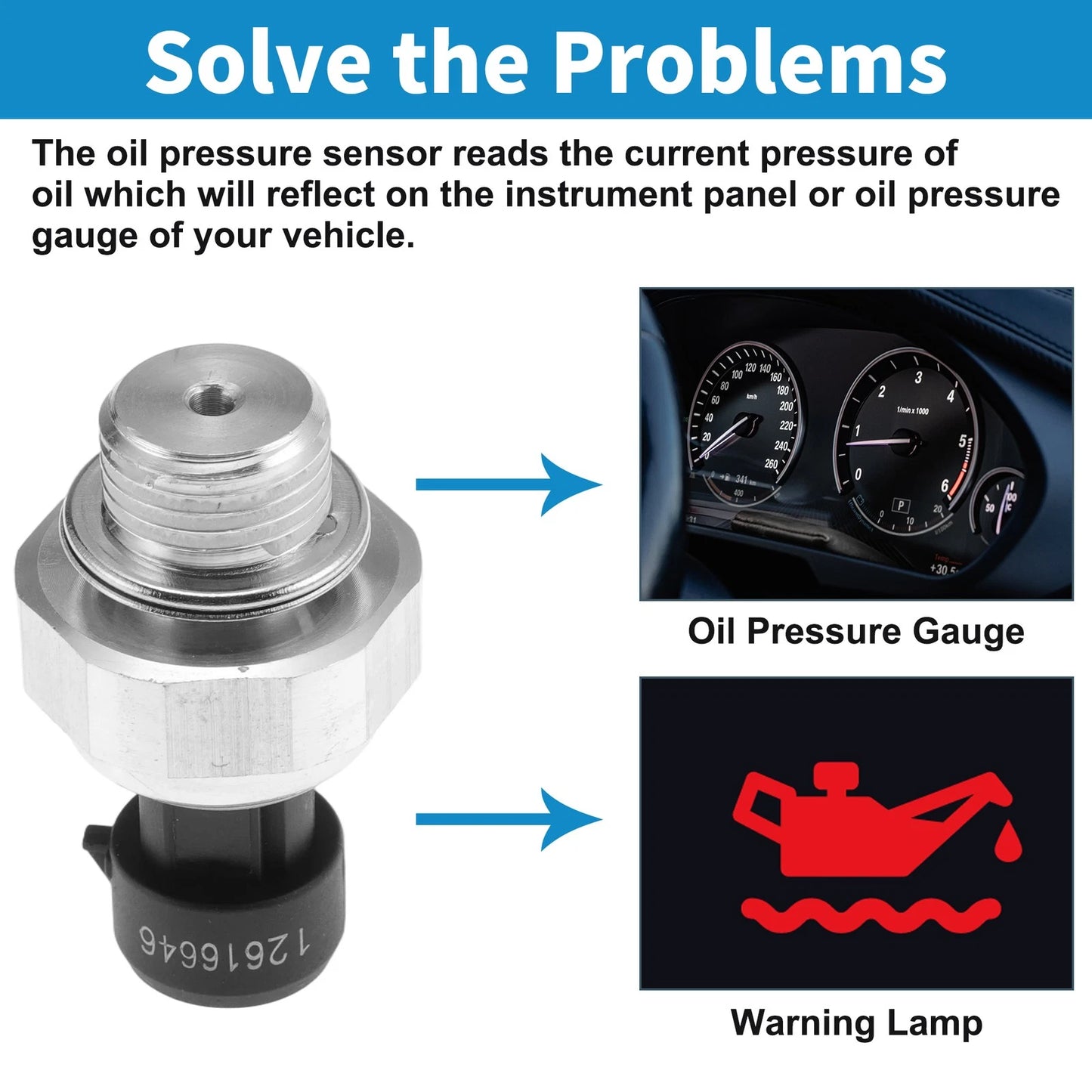 Engine Oil Pressure Sensor No.12556117 for Buick LaCrosse (2008)