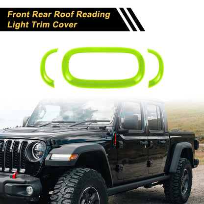 Front Rear Roof Reading Light Trim Cover for Jeep Wrangler JK (2011–2017) Red