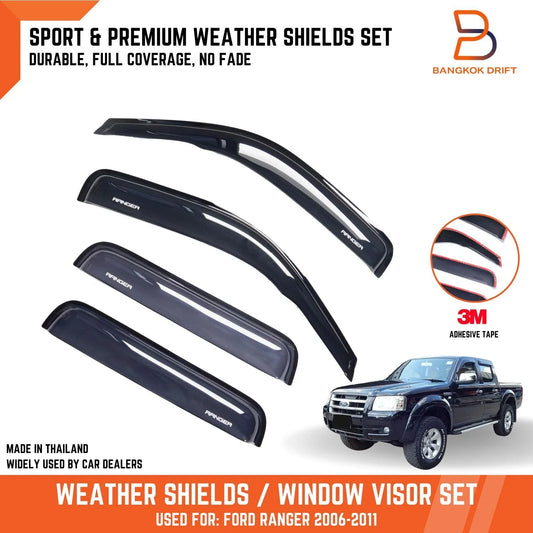 Weather Shield Window Visor Rain Guard for Ford Ranger (2006-2011)