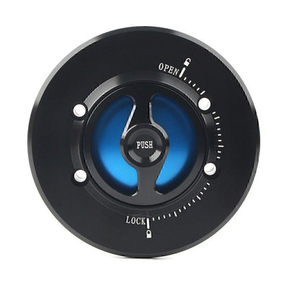 Aluminum Gas Fuel Tank Cap Cover for BMW R1200GS (2010-2012) Black/Blue