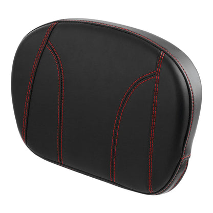 Red Stitching Sissy Bar Backrest Pad for Harley Street Road Glide