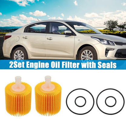 Set of 2 Engine Oil Filters 04152-YZZA1 04152-31090 04152-YZZG1 for Toyota Avalon
