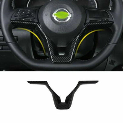 Carbon Fiber Steering Wheel Decor Cover Trim for Nissan Sentra (2020–2021)