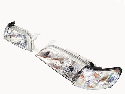 Diamond Clear Headlights for Toyota Corolla AE100 AE101 EE E100 Wagon (1991-1999)
