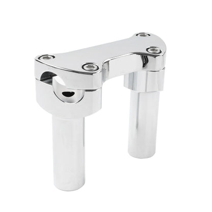 4" Handlebar Risers & 1" Top Clamp for Harley Softail, Dyna, Road King, Sportster