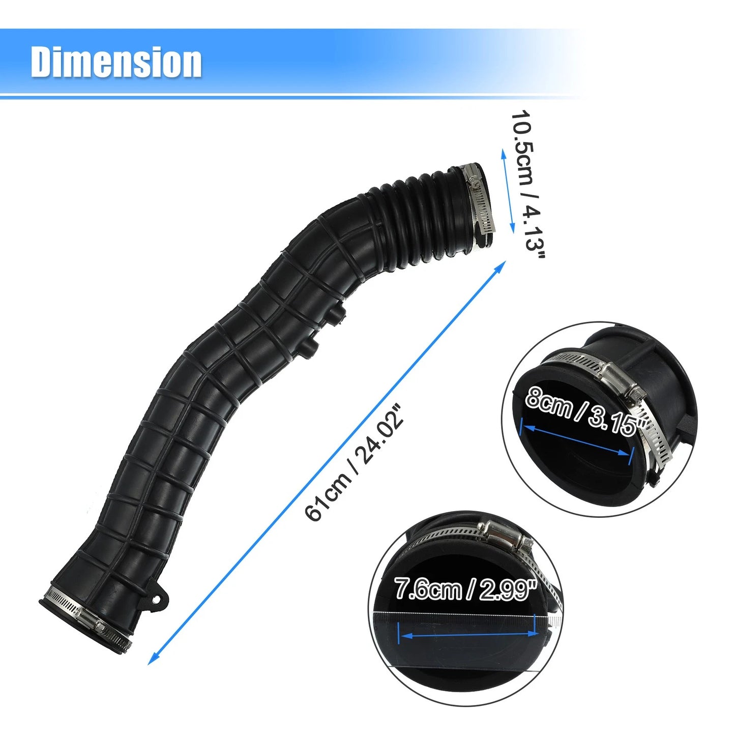 Air Intake Outlet Hose Tube with Clamps for Ford Ranger (1998–2003) 1L5Z-9B659-BA