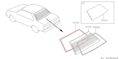 Rear Windshield Rubber for Datsun Sunny Laurel Spirit B11 (1979–1981)