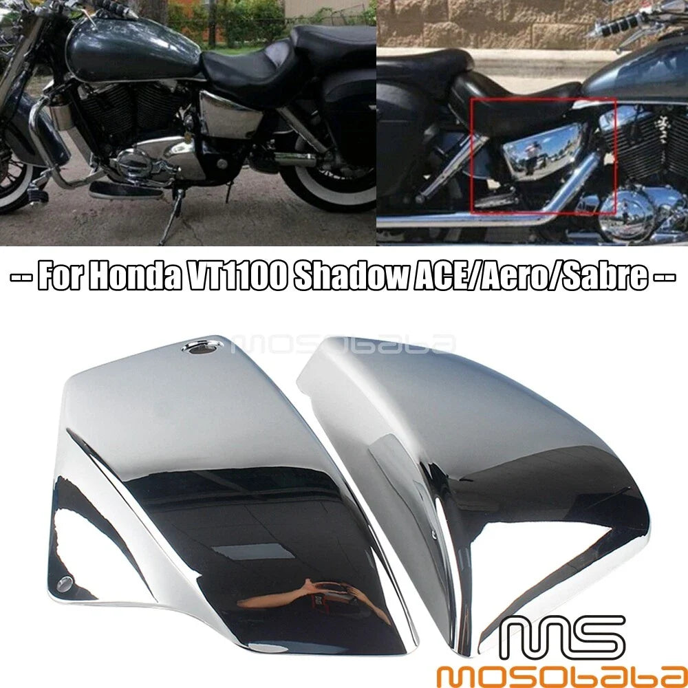 Chrome ABS Battery Side Covers for Honda VT1100 Shadow (1999-2008)