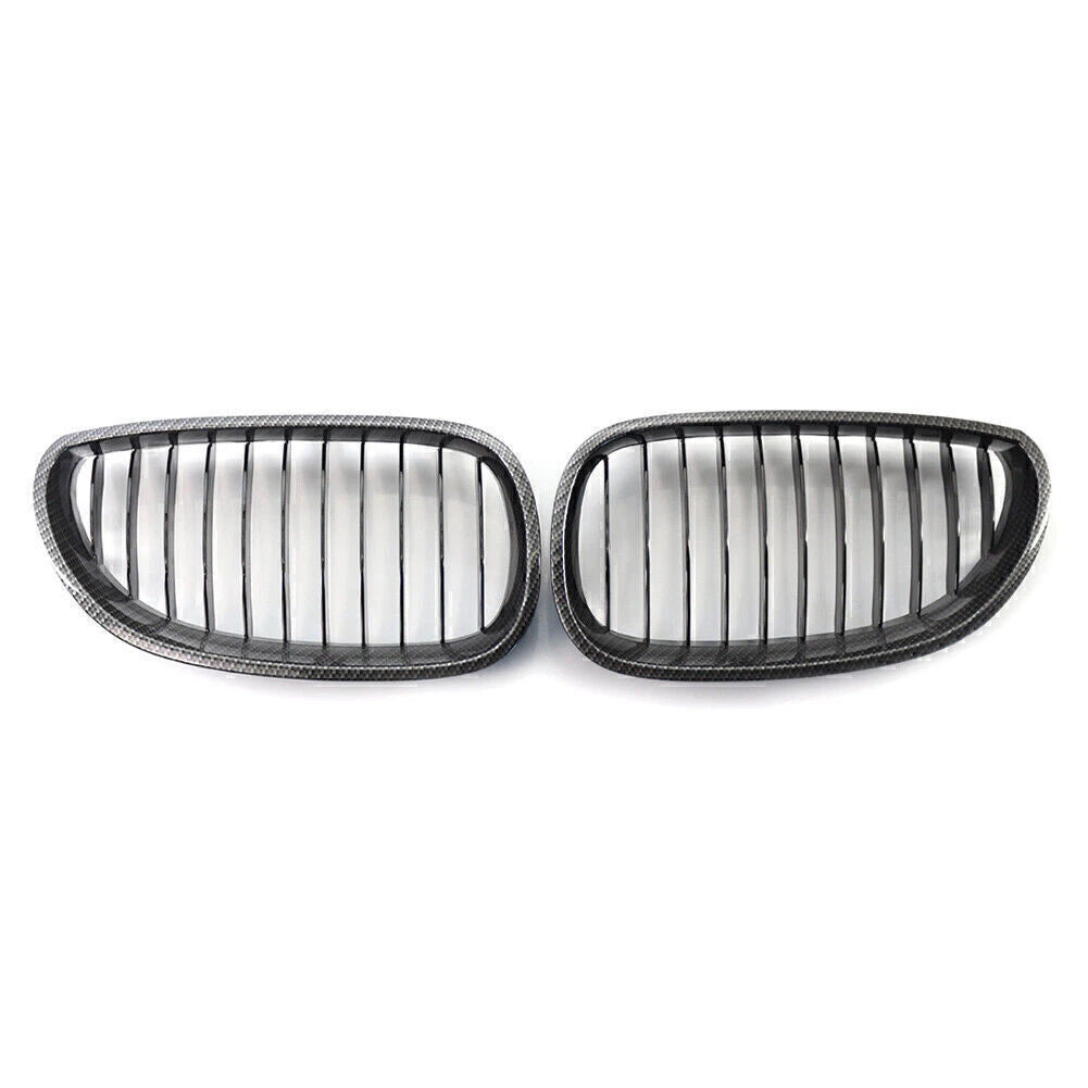 Carbon Fiber Look Front Kidney Grille for BMW 5 Series E60 E61 (2004–2009)