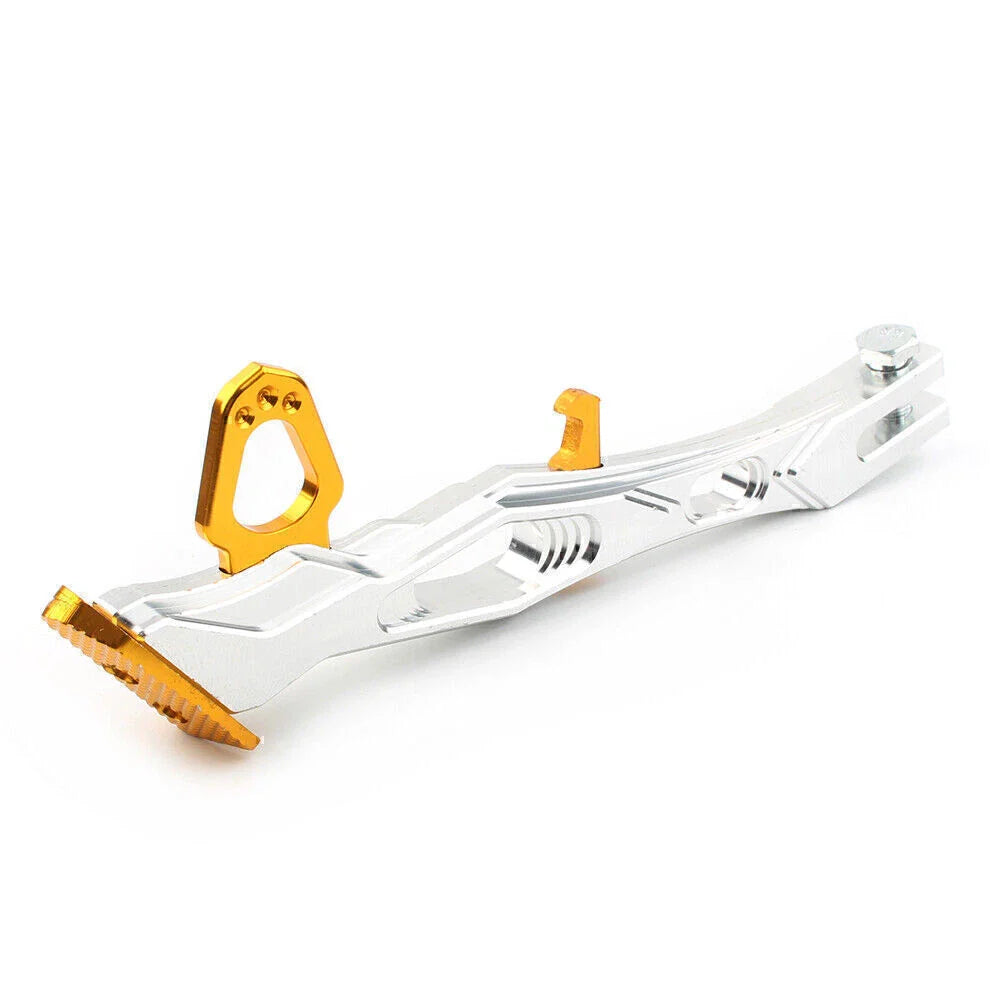 CNC Foot Side Stand Support Leg Kickstand for Universal Motorcycle Silver Gold