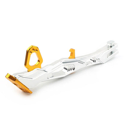 CNC Foot Side Stand Support Leg Kickstand for Universal Motorcycle Silver Gold