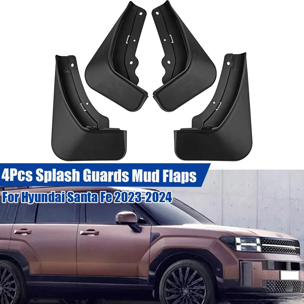 4 x Mud Flaps Slash Guards Fender Cover for Hyundai Santa Fe (2023–2024)