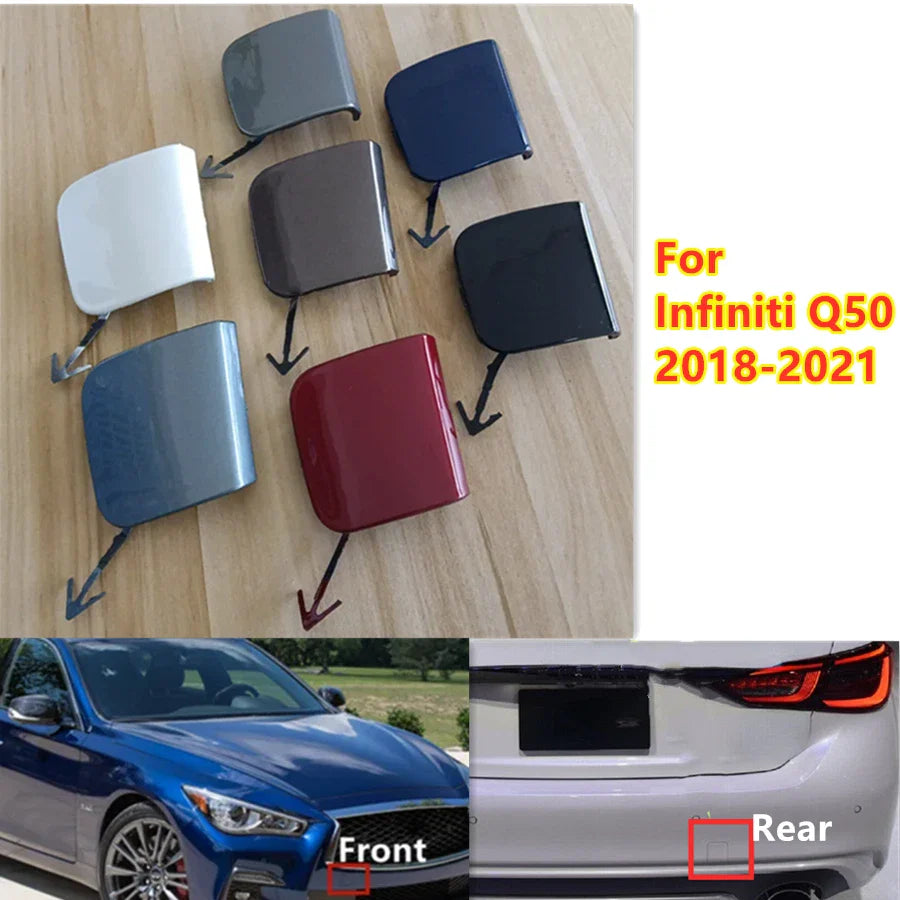Front/Rear Bumper Tow Hook Eye Cover Cap for Infiniti Q50 (2018–2021)