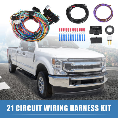 Set of 21 Circuit Wiring Harness Kit for GM Chevy Ford Truck