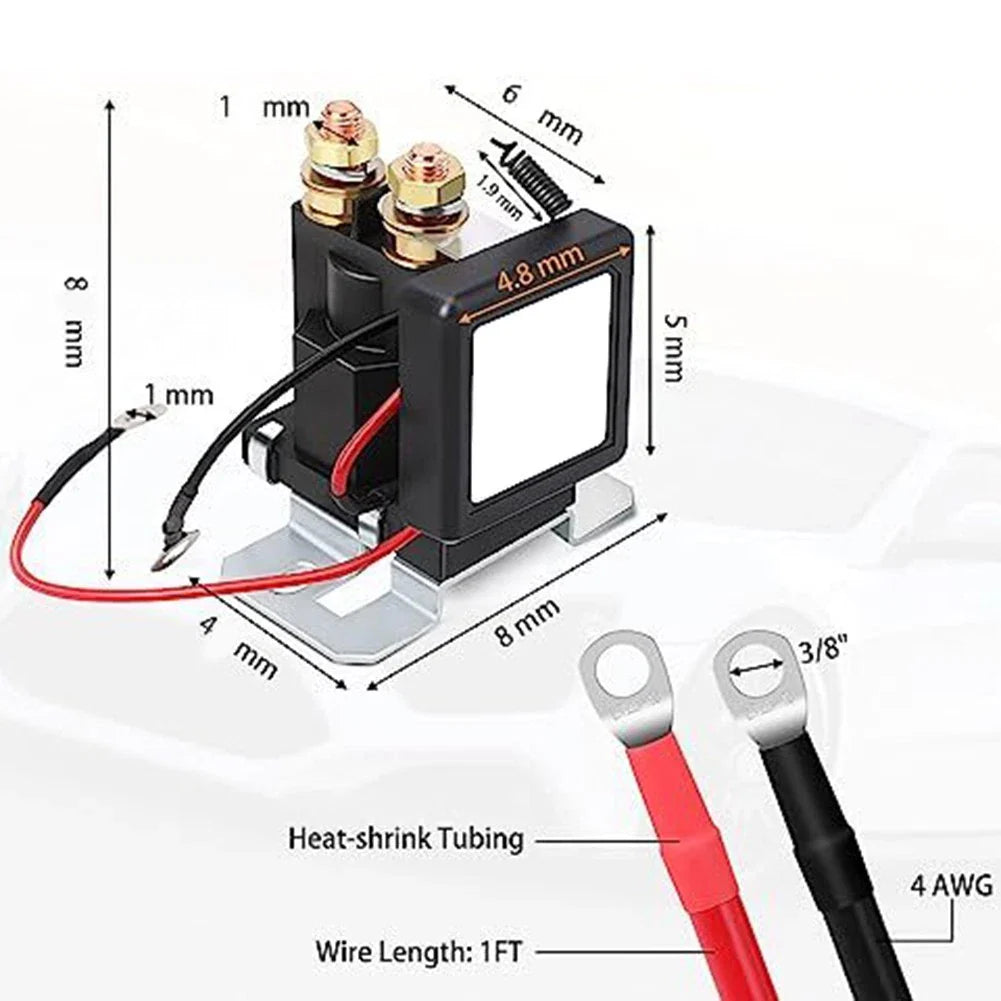 200A Wireless Battery Disconnect Switch with 4 AWG Cables