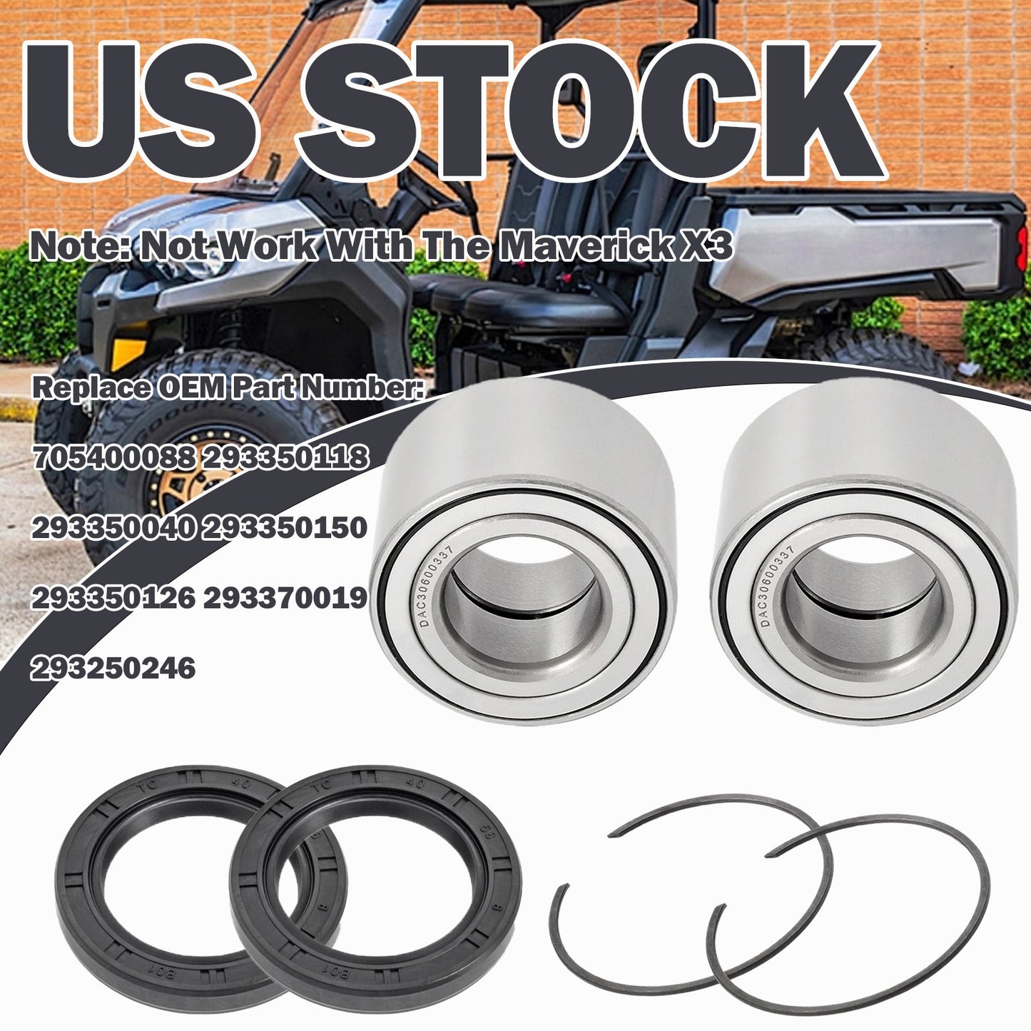 Front Wheel Bearing Seal Kit for Can-Am 1000 Max (2013–2023)