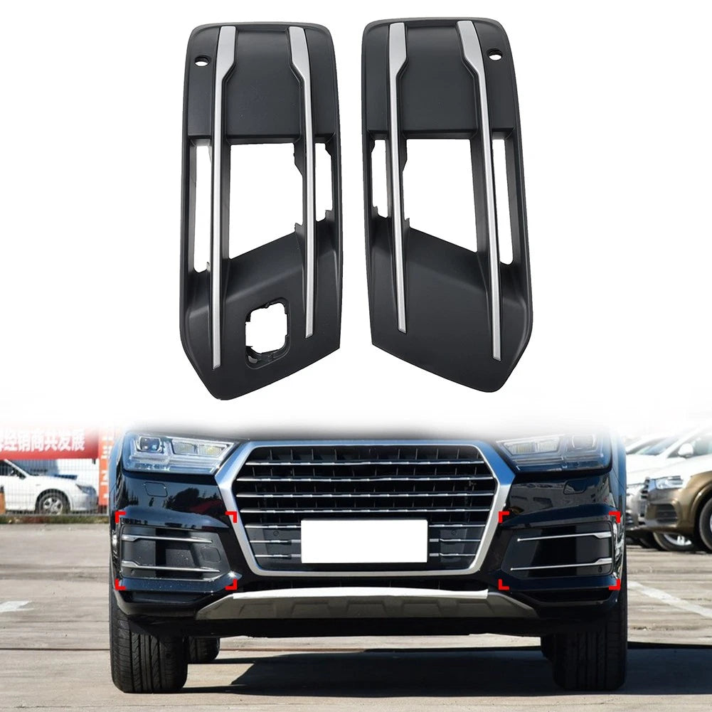 Dual Muffler Tip Cover Trim for Audi Q7 (2016–2019) Black