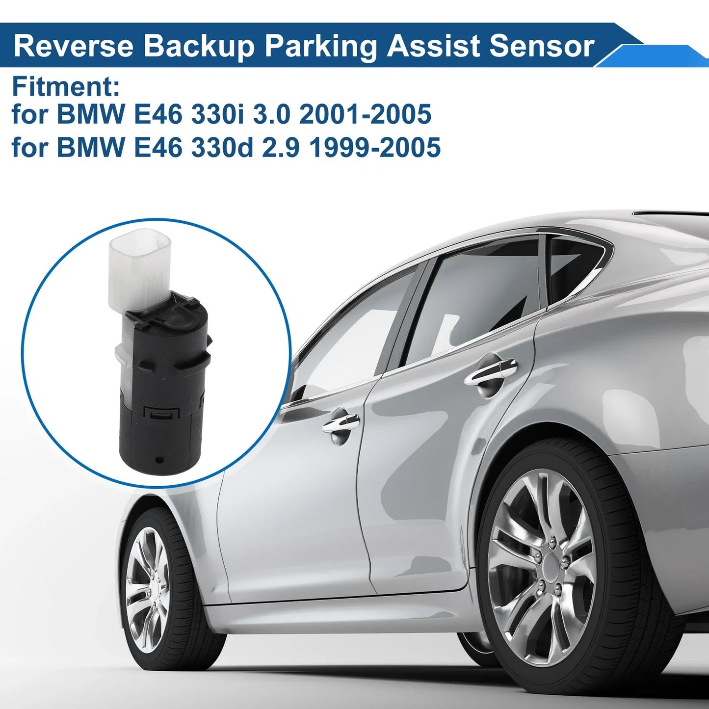 Reverse Backup Parking Sensor for BMW E46 330i Black (2001-2005)