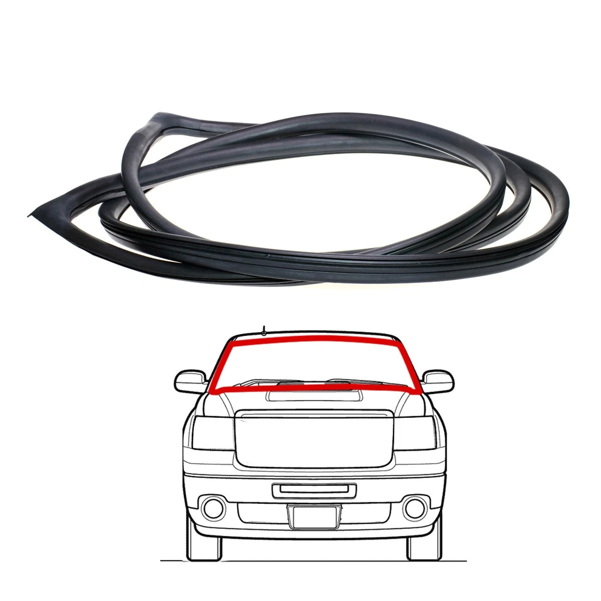 Windshield Weatherstrip for Mitsubishi Fuso Canter Truck (Standard Cab) (FE444)