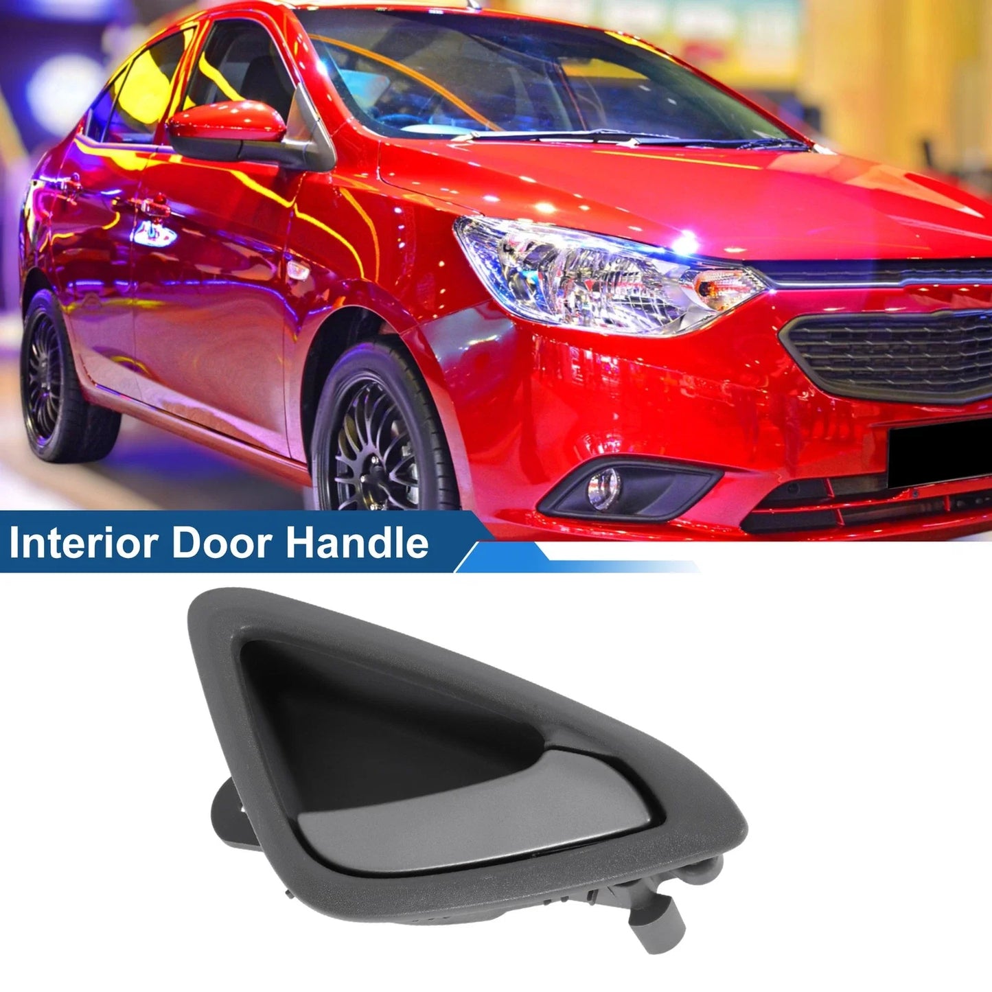 Front Driver Side Interior Door Handle for Chevrolet Sail (2010-2014) Gray Chrome