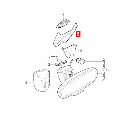 Interior Rear View Mirror Trim Cover for Audi A6 C8 S6 RS6 (2019–2023)