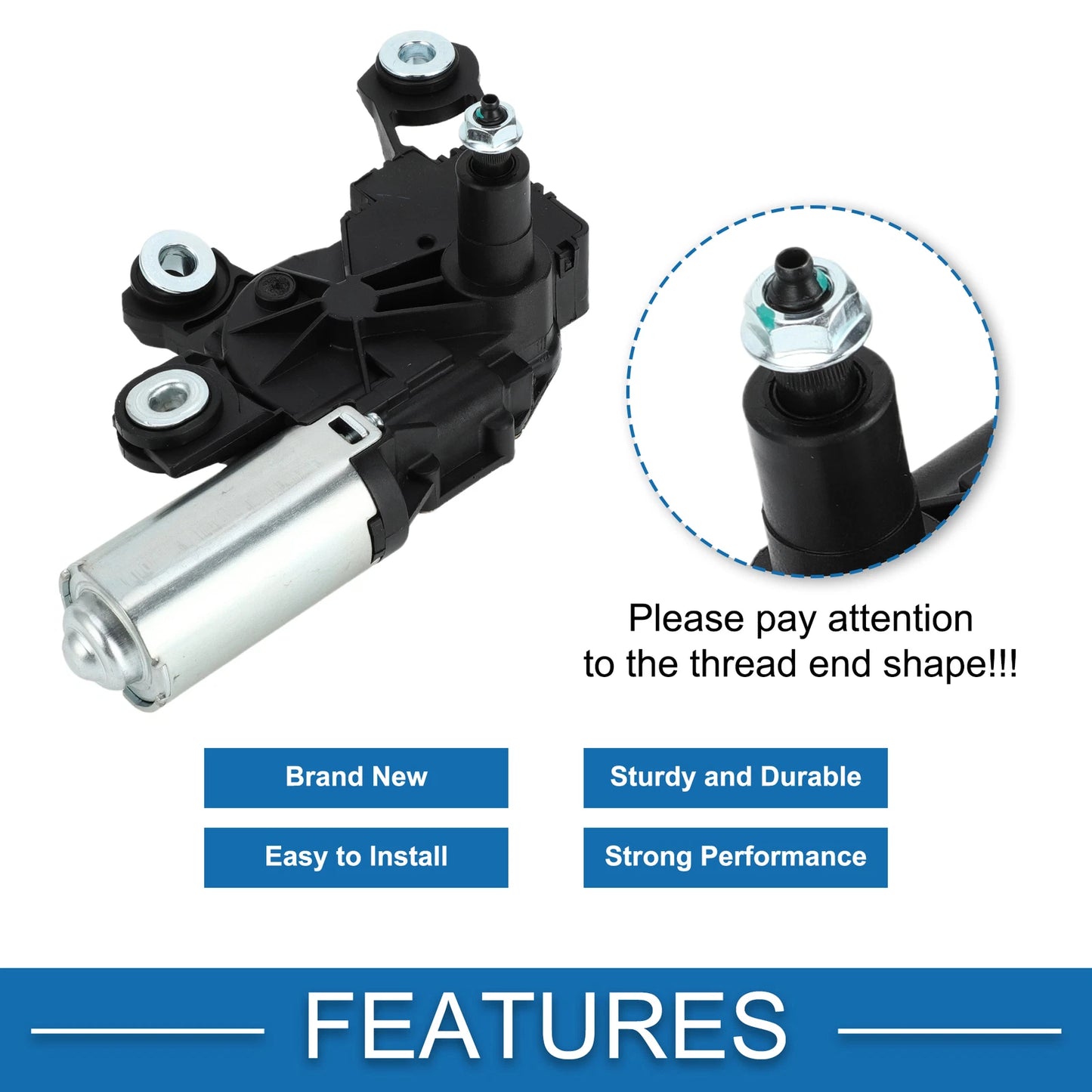 Rear Windshield Wiper Motor for Audi A3 A4 Q5 Q7 S4 SQ5 (2000–2020) No. 8E9955711A/8E9955711B