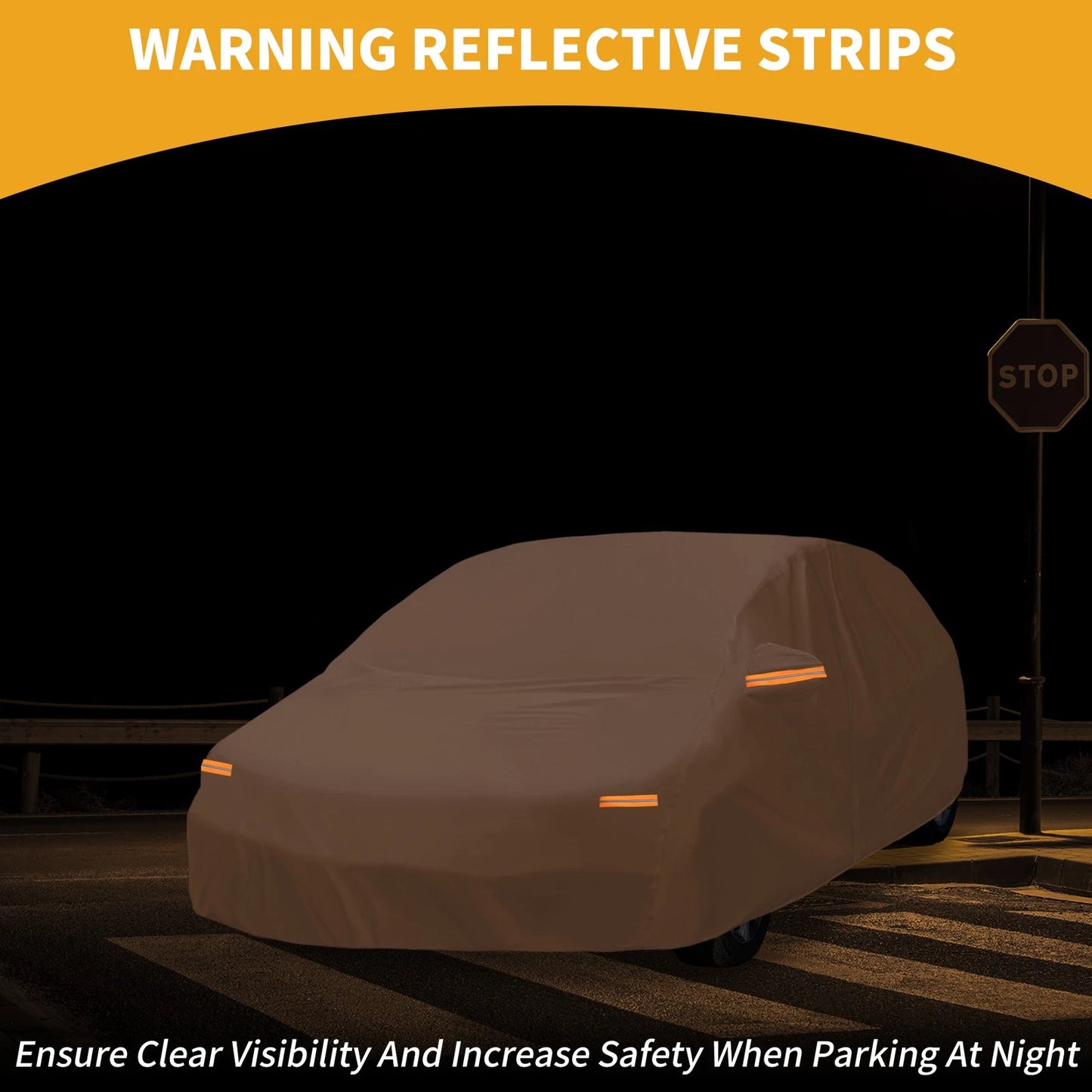Waterproof Car Cover for Subaru Legacy (210D-PU, Orange, with Zipper)