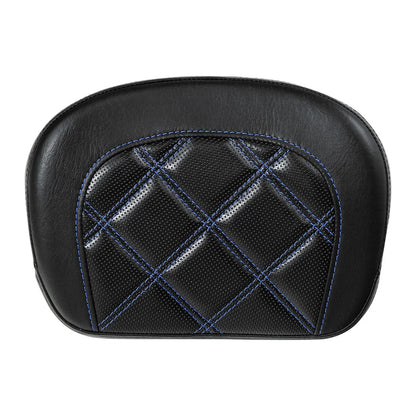 Blue Stitching Passenger Sissy Bar Backrest Pad for Harley Street Road Glide
