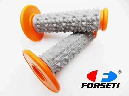 Orange Grey Diamond Top Handlebar Grip Set for Honda CRF110 (2013-2023)