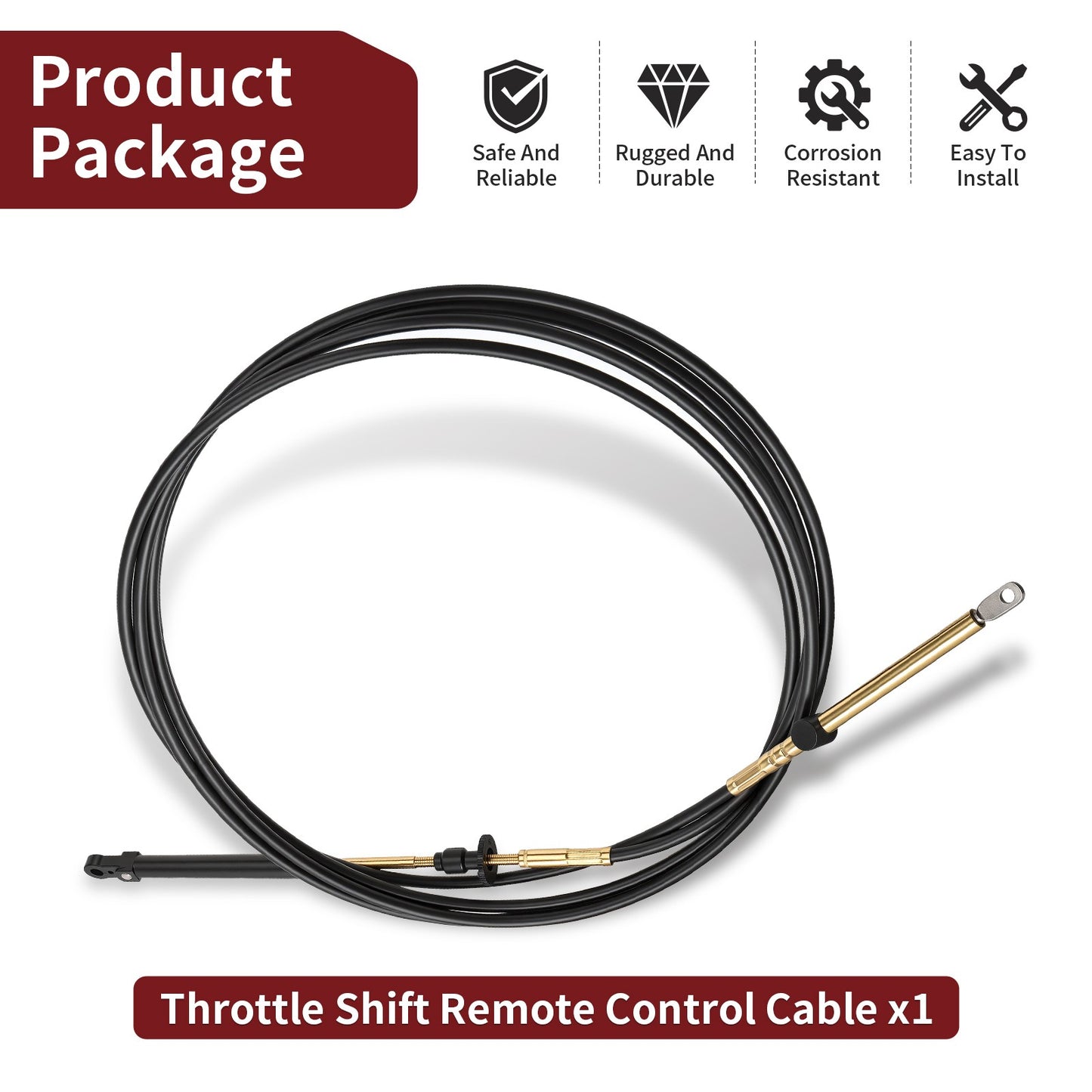Remote Control Cable for Johnson Evinrude OMC 14' (1984–1994)