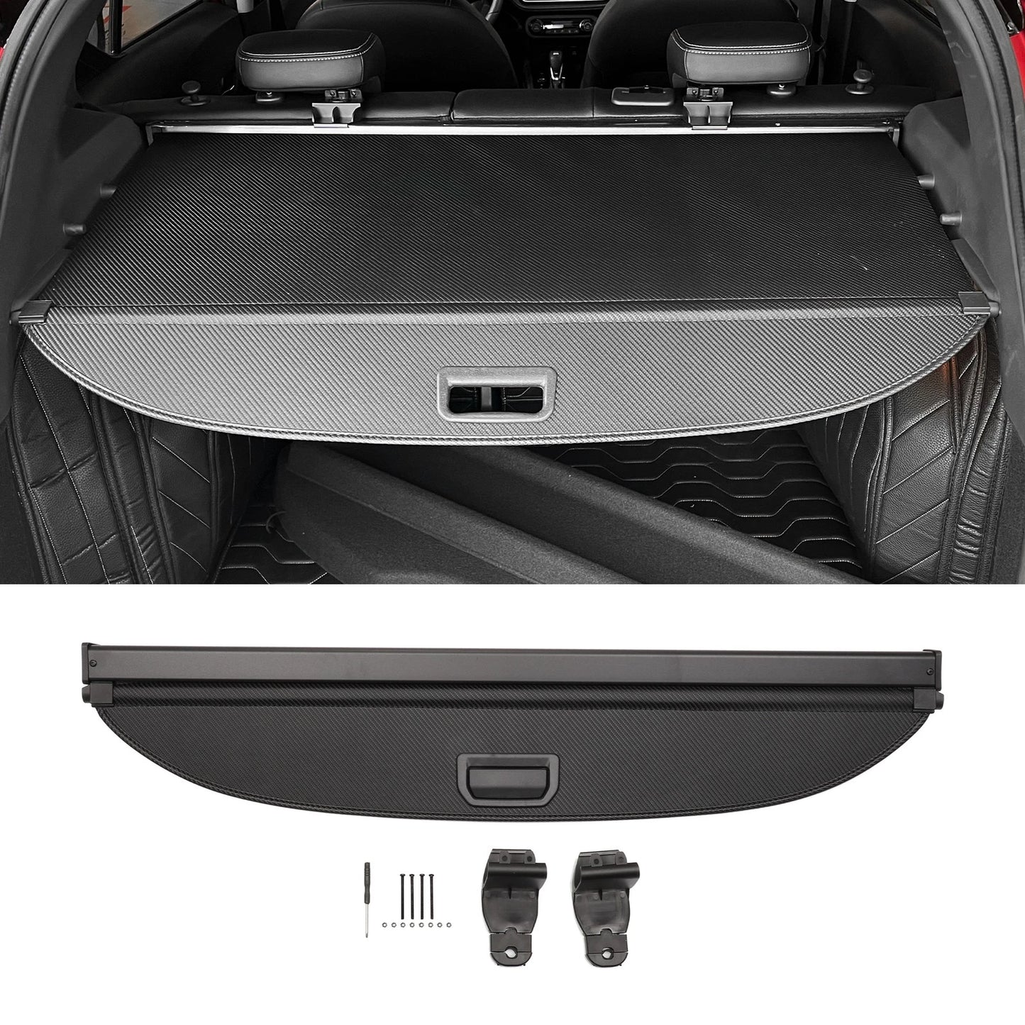 Retractable Cargo Cover for Nissan Kicks (2018–2024) Carbon Fiber Black