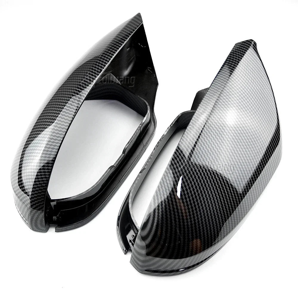Carbon Fiber Style Side Wing Mirror Caps Covers for Audi A6/S6 C7 (2012–2018)