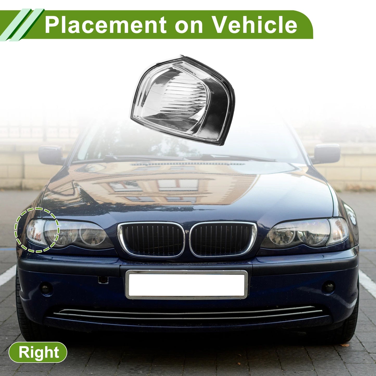 1 Pc Right Corner Signal Light Cover for Volvo S80 (1999–2006) No. 30655423