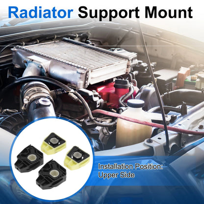 Set of 2 Upper/Lower Side Radiator Mounts for Audi A3 (1998–2003) 1J0806155E