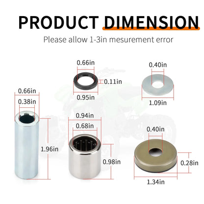 Front Lower A-Arm Bushing Shaft Seal Kit Kawasaki KFX400 (2003–2006)