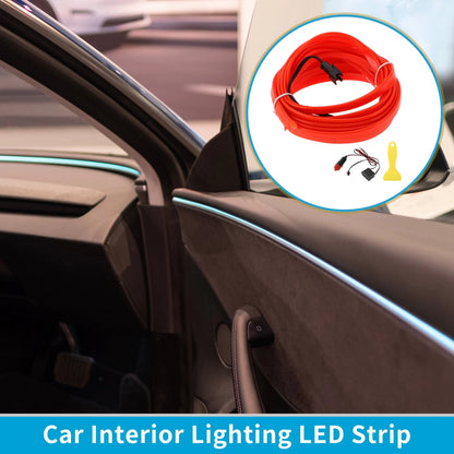LED Strip Neon Wire Lighting for Car (12V) - Red