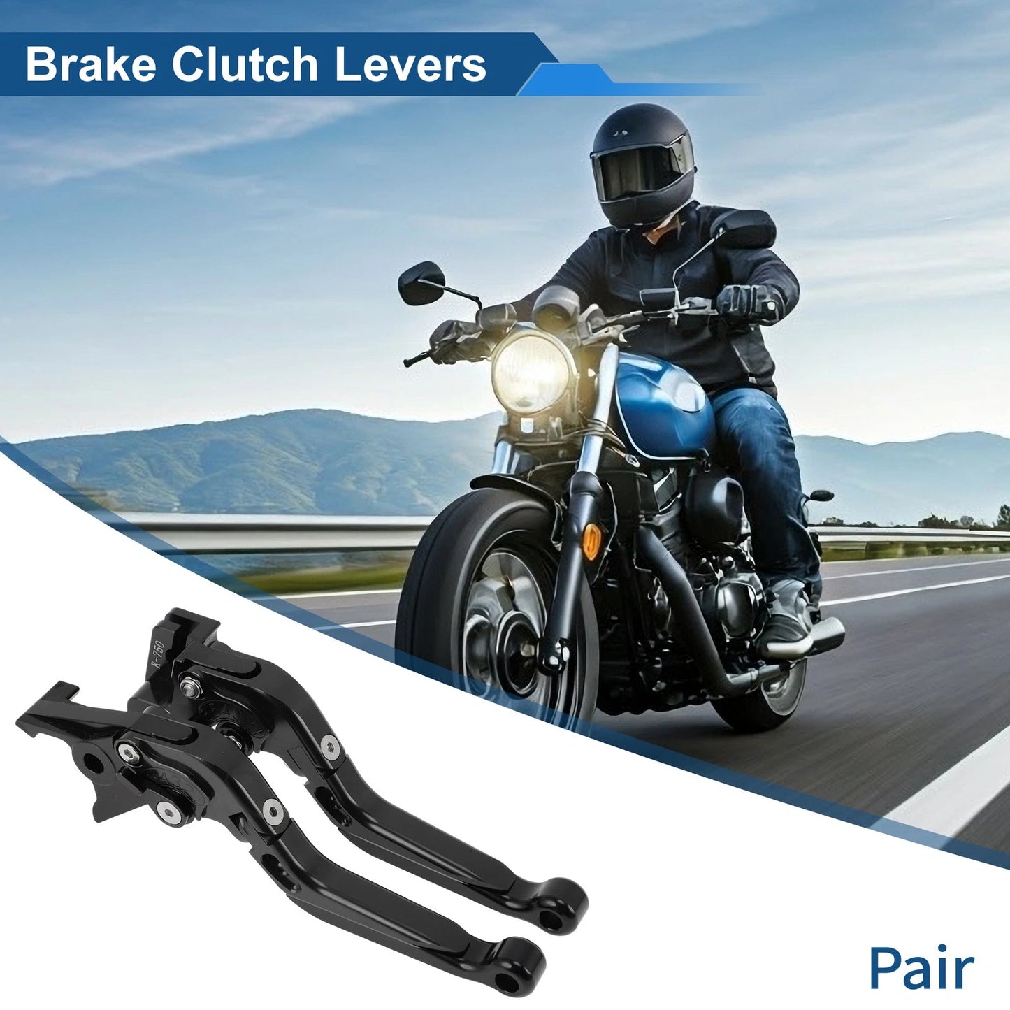 Adjustable Brake Clutch Levers for Kawasaki Z650 (2017–2023) Black