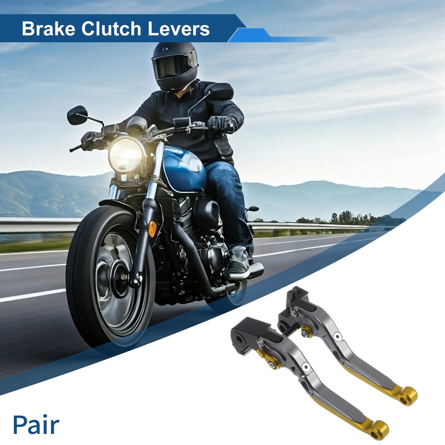 Adjustable Brake Clutch Lever for Kawasaki Z1000SX (2011–2023) Titanium Gold