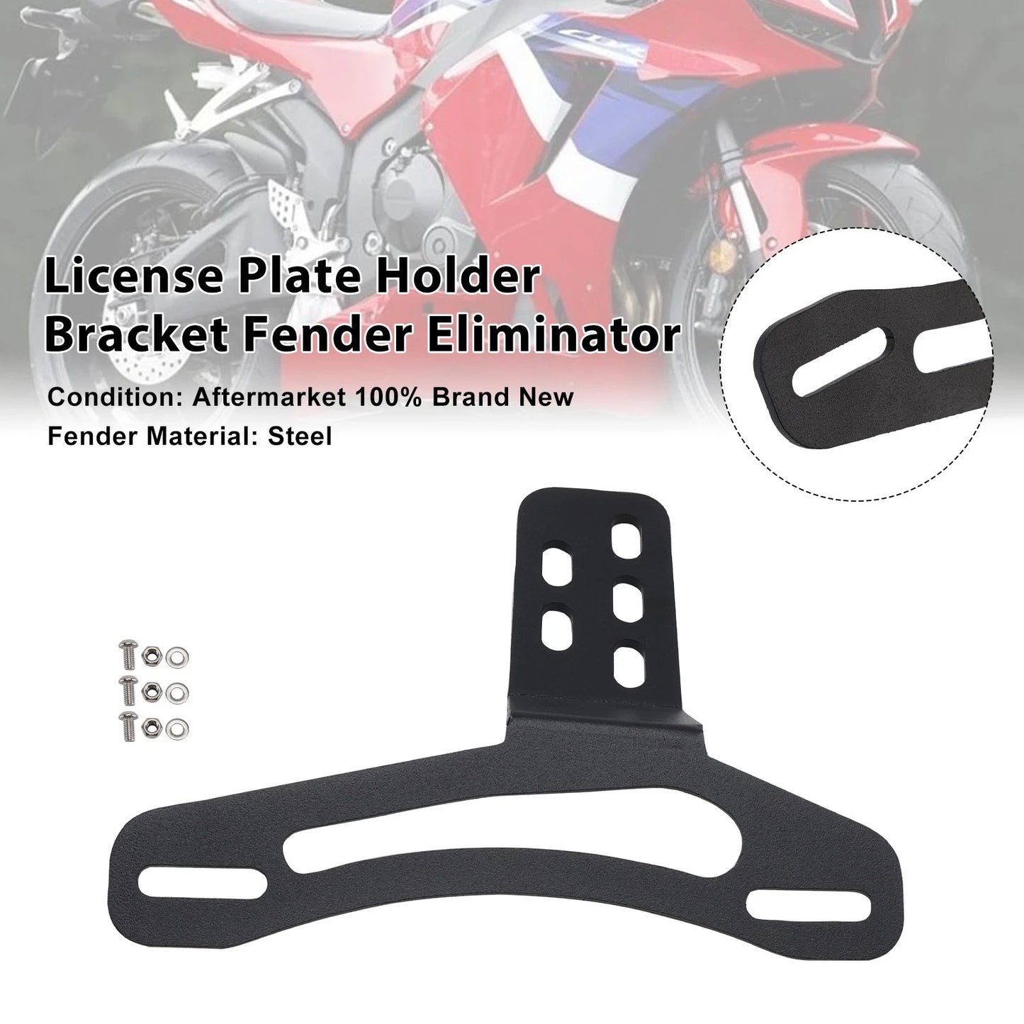 License Plate Holder Bracket Fender Eliminator for Honda CBR600RR (2003–2025)