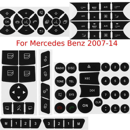 Steering Wheel Window Button Repair Decals Sticker for Mercedes (2007–2014)