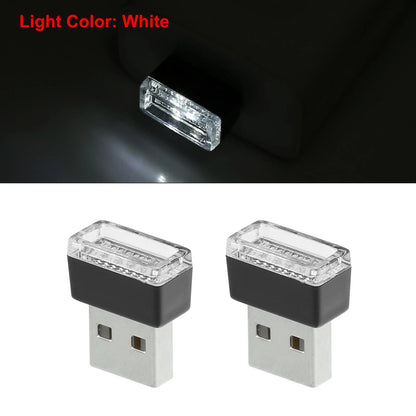 5pcs Mini USB LED Light for Universal Car Interior Decoration