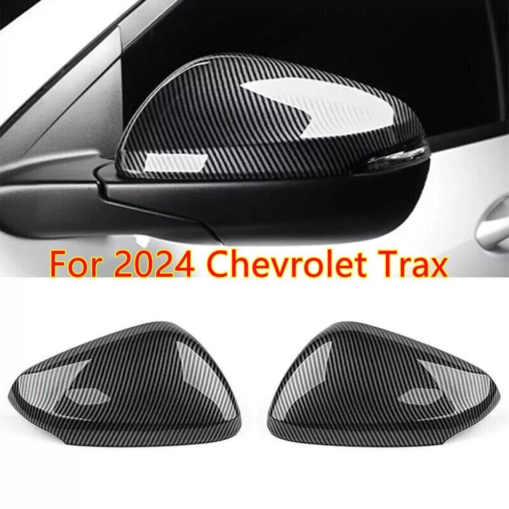 Carbon Fiber Mirror Cover Trim Caps for Chevrolet Trax (2024–2024)