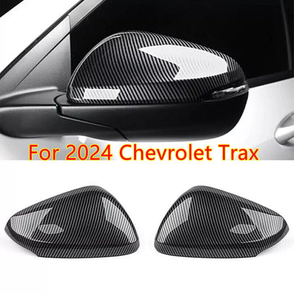 Carbon Fiber Mirror Cover Trim Caps for Chevrolet Trax (2024–2024)