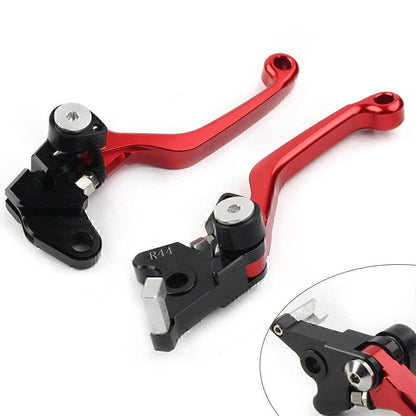 Red Aluminum Pivot Dirt Clutch Brake Levers for Kawasaki KLX250 (1993-1997)