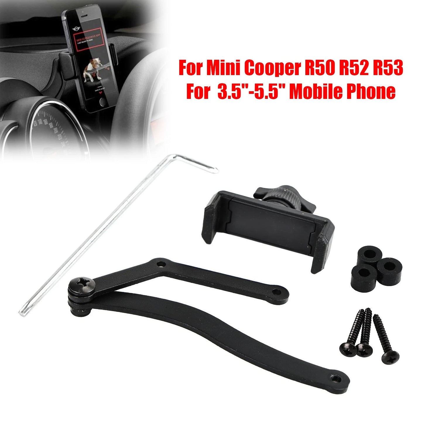 360° Rotation Phone Holder Mount for Mini Cooper R50 R52 R53 (2001–2008)