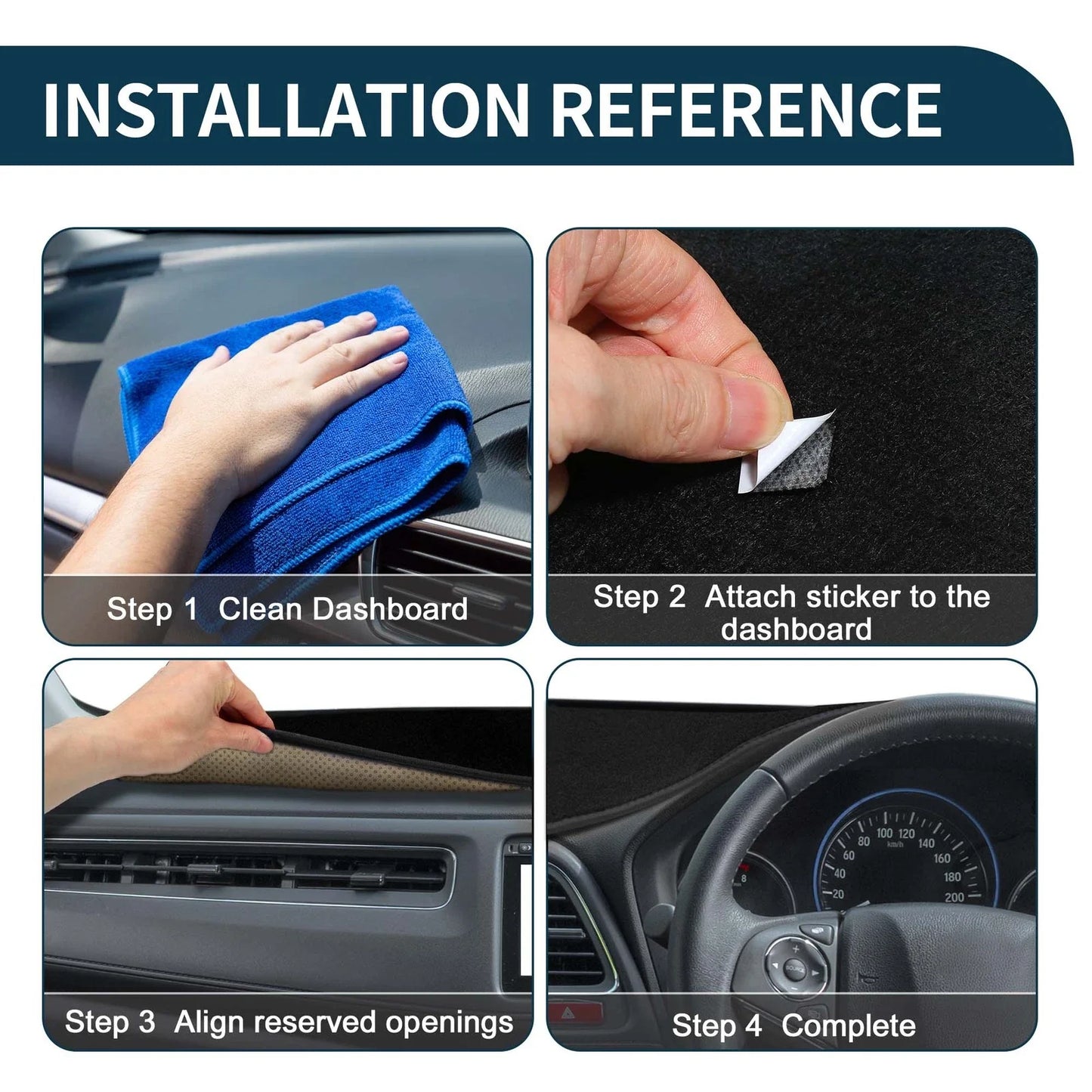 Dashboard Cover Mat for Honda FREED GB5/6/7/8 (2016-2024) Black Protector Pad