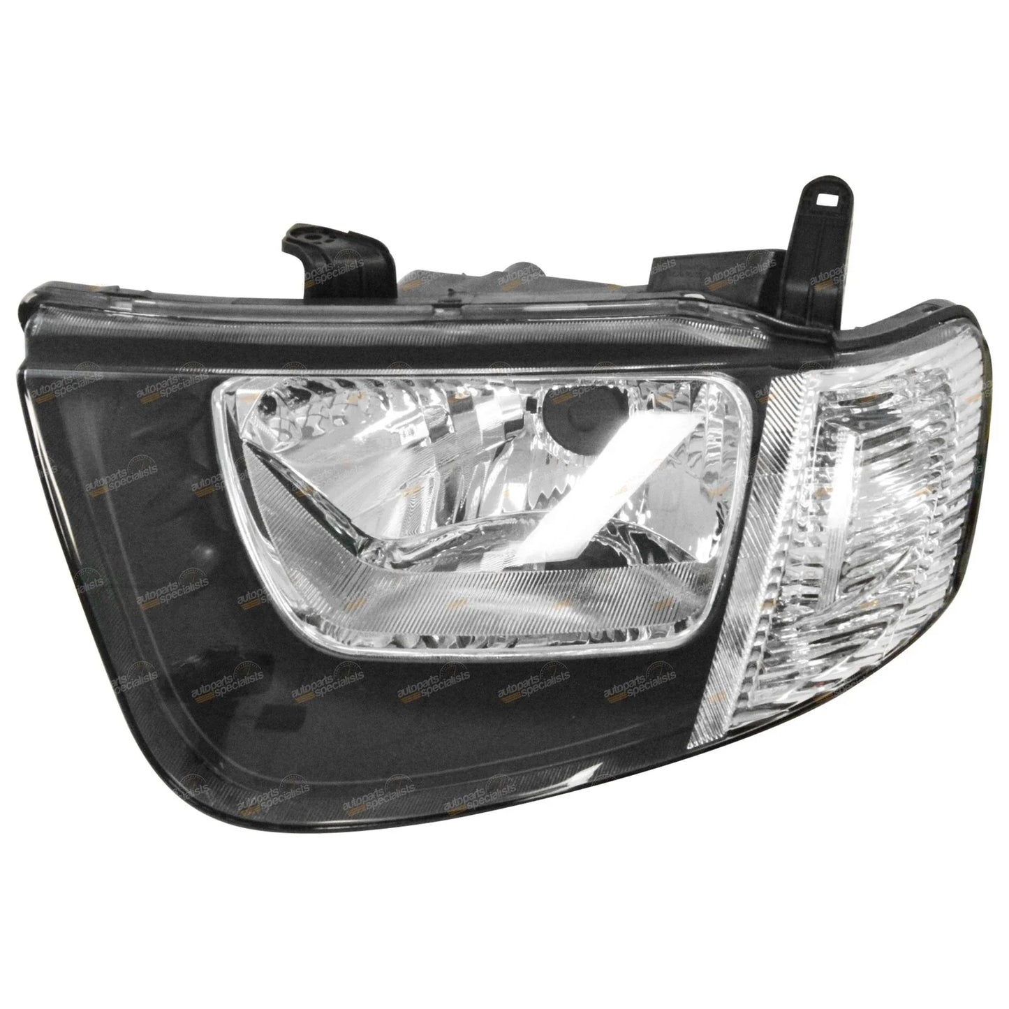 LH+RH Headlights Pair W/Clear Flasher for Mitsubishi Triton ML GL GLX Ute (2006-2009)