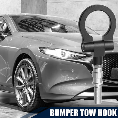 Tow Hook Screw for Mazda 3 (2004–2009) - Black Round Front Rear Bumper Ring