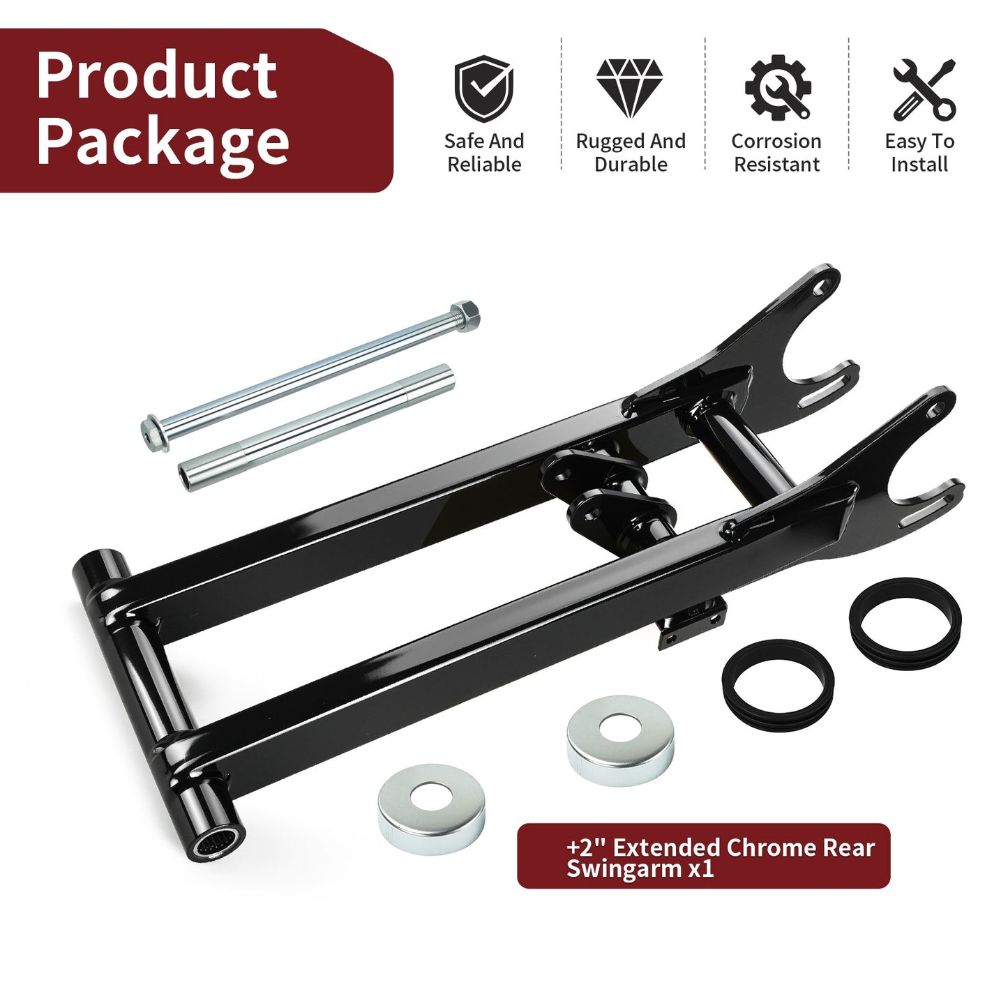 2" Extended Swingarm for Yamaha Banshee YFZ 350 (1987–2006) Heavy Duty